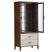 Display Cabinet Walnut Houston Collection by Michael Amini 9095209-416
