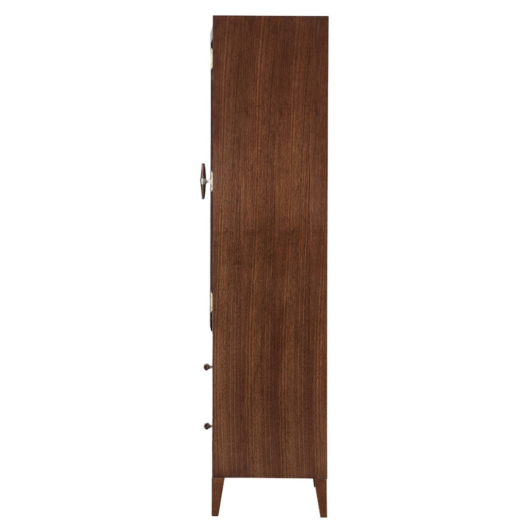 Display Cabinet Walnut Houston Collection by Michael Amini 9095209-416