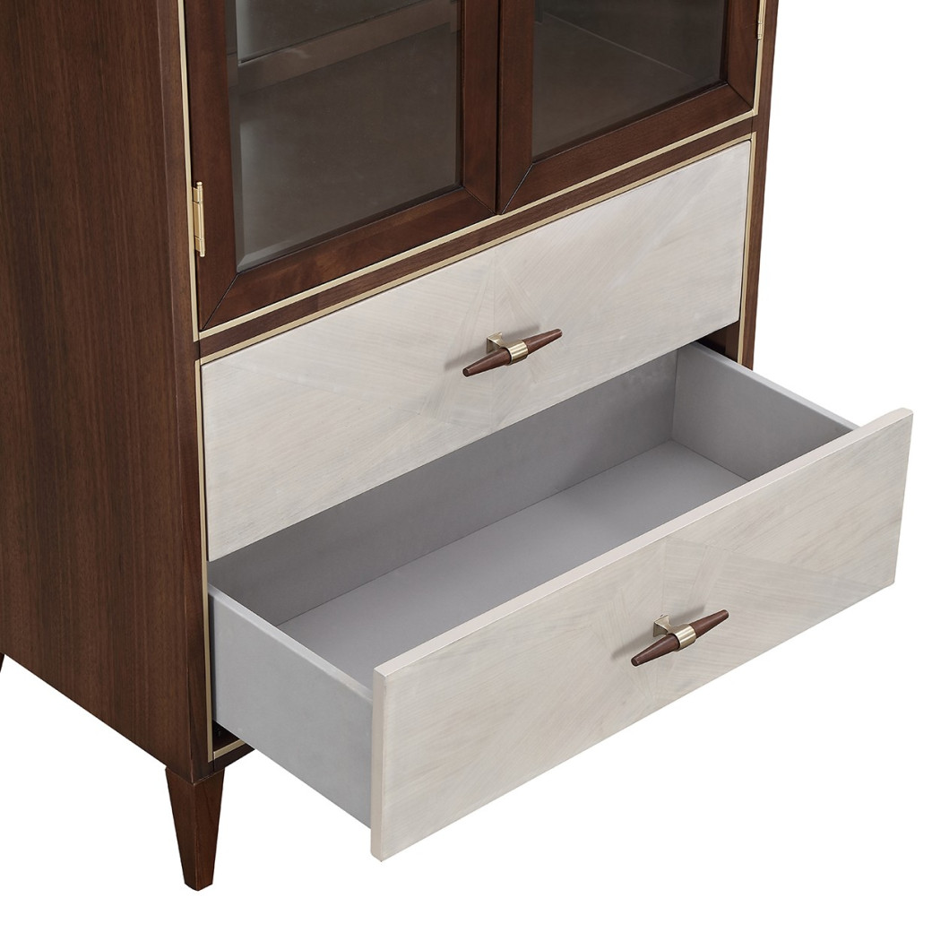 Display Cabinet Walnut Houston Collection by Michael Amini 9095209-416