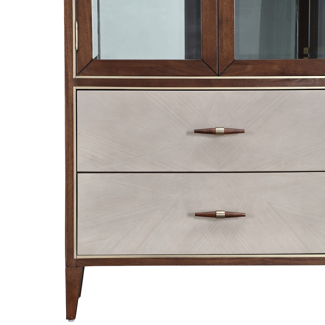 Display Cabinet Walnut Houston Collection by Michael Amini 9095209-416