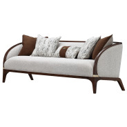 Sofa Walnut Finish Houston Collection by Michael Amini 9095815-PBL-416