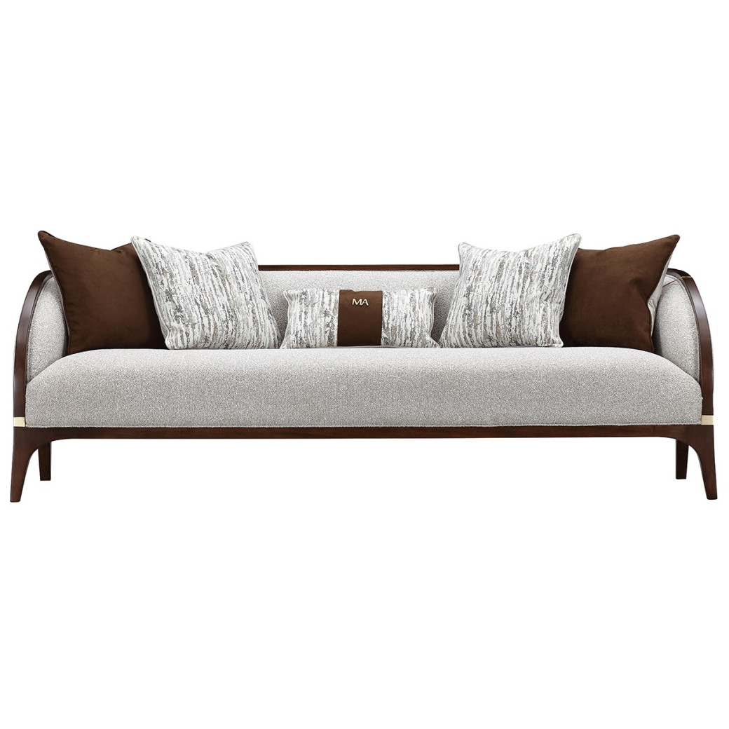 Sofa Walnut Finish Houston Collection by Michael Amini 9095815-PBL-416