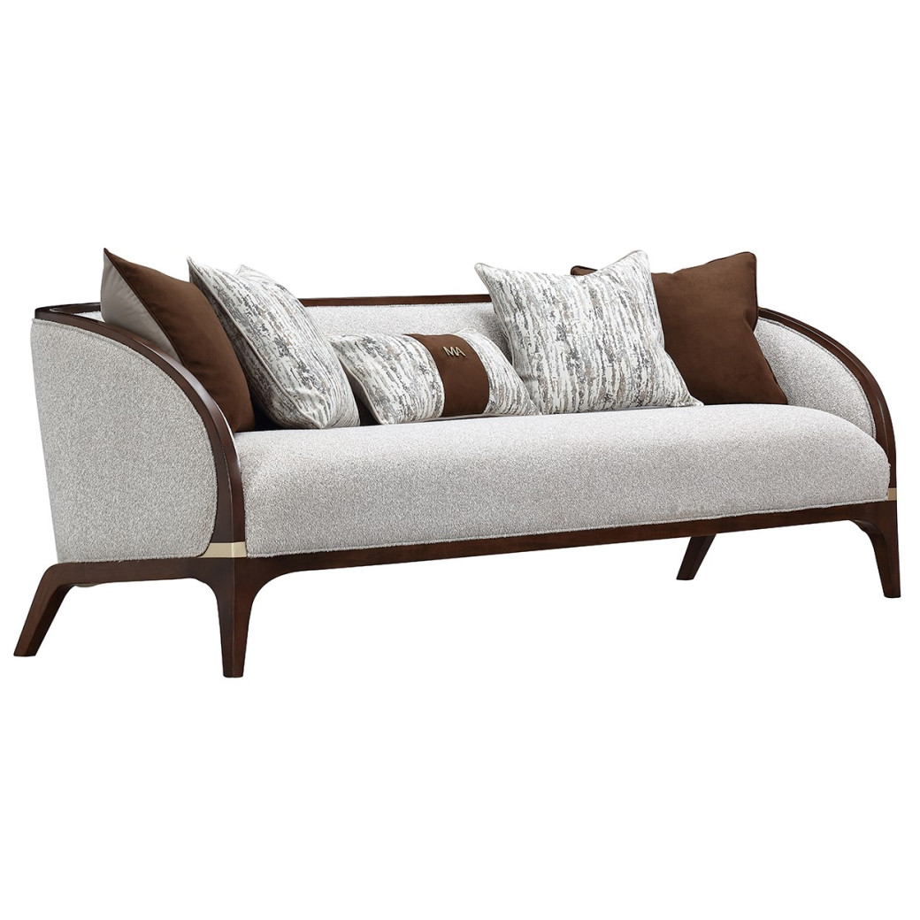 Sofa Walnut Finish Houston Collection by Michael Amini 9095815-PBL-416