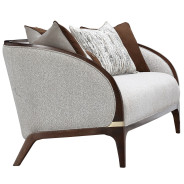 Sofa Walnut Finish Houston Collection by Michael Amini 9095815-PBL-416