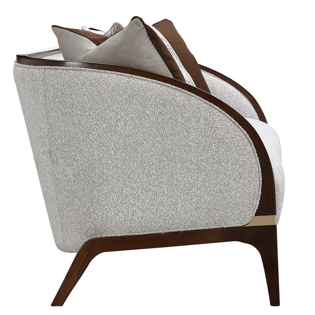 Sofa Walnut Finish Houston Collection by Michael Amini 9095815-PBL-416