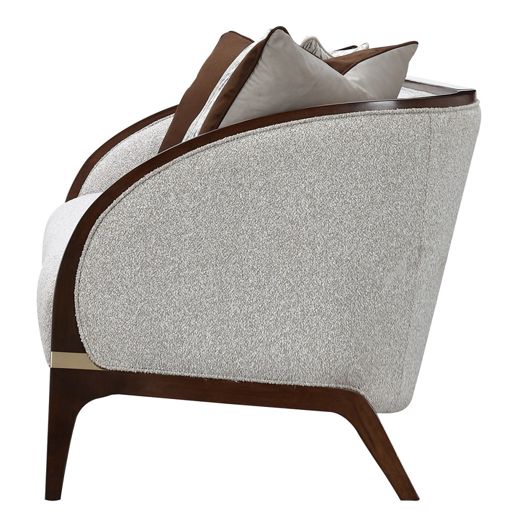 Sofa Walnut Finish Houston Collection by Michael Amini 9095815-PBL-416