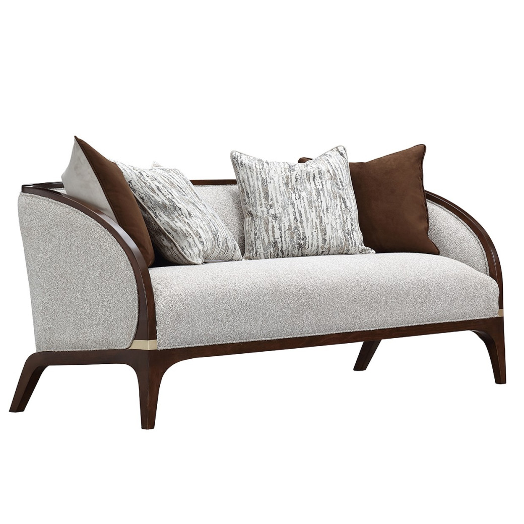 Loveseat Walnut Finish Houston Collection by Michael Amini  9095825-PBL-416