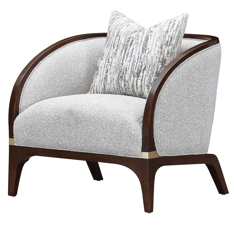 Matching Chair Walnut Finish Houston Collection by Michael Amini  9095835-PBL-416