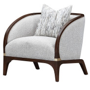 Matching Chair Walnut Finish Houston Collection by Michael Amini  9095835-PBL-416