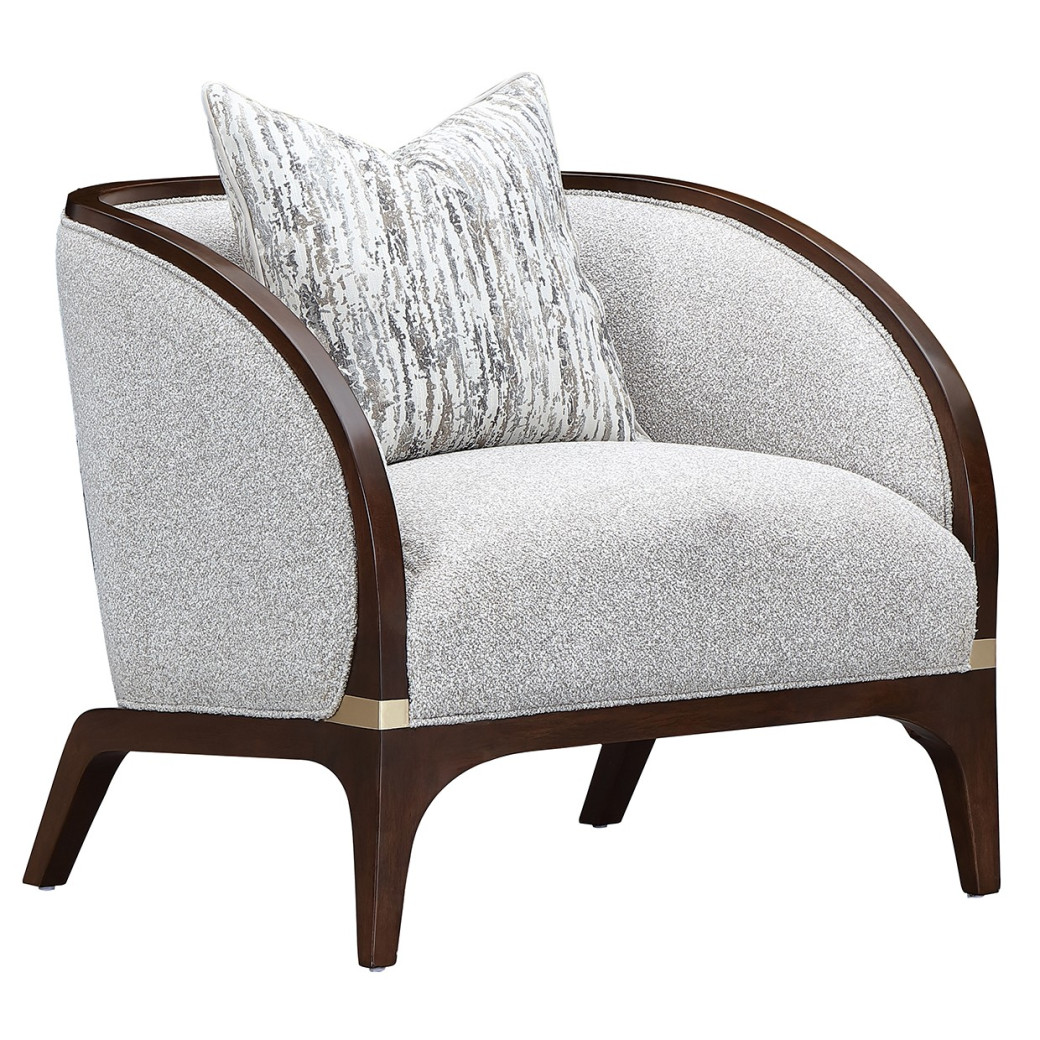 Matching Chair Walnut Finish Houston Collection by Michael Amini  9095835-PBL-416