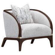 Matching Chair Walnut Finish Houston Collection by Michael Amini  9095835-PBL-416