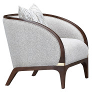 Matching Chair Walnut Finish Houston Collection by Michael Amini  9095835-PBL-416