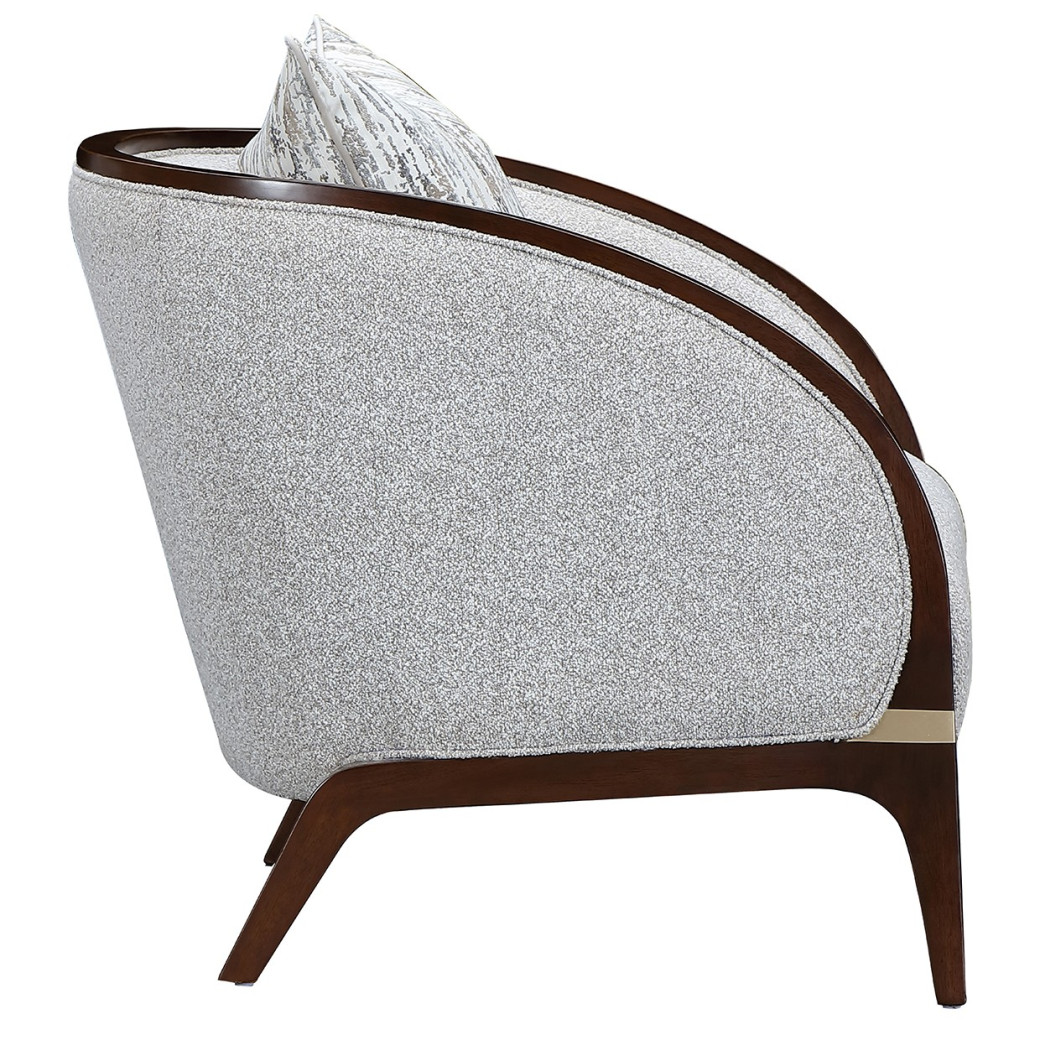 Matching Chair Walnut Finish Houston Collection by Michael Amini  9095835-PBL-416