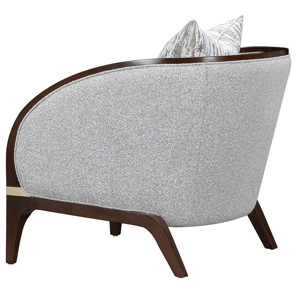 Matching Chair Walnut Finish Houston Collection by Michael Amini  9095835-PBL-416