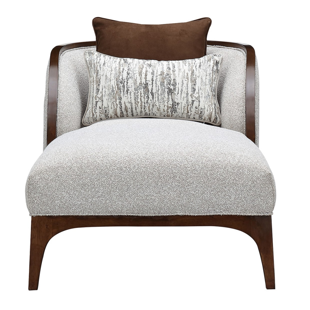 Chaise Walnut Finish Houston Collection by Michael Amini 9095842-PBL-416