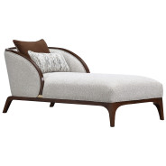 Chaise Walnut Finish Houston Collection by Michael Amini 9095842-PBL-416
