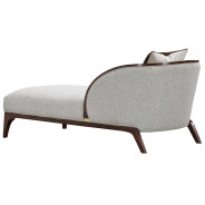 Chaise Walnut Finish Houston Collection by Michael Amini 9095842-PBL-416