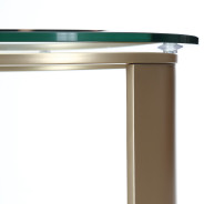 Chairside Table Brushed Gold Houston Collection by Michael Amini  9095222-816
