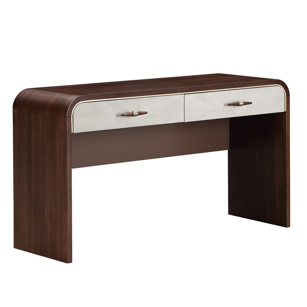 Vanity Desk Walnut Houston Collection by Michael Amini 9095058-416