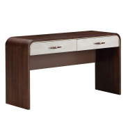 Vanity Desk Walnut Houston Collection by Michael Amini 9095058-416