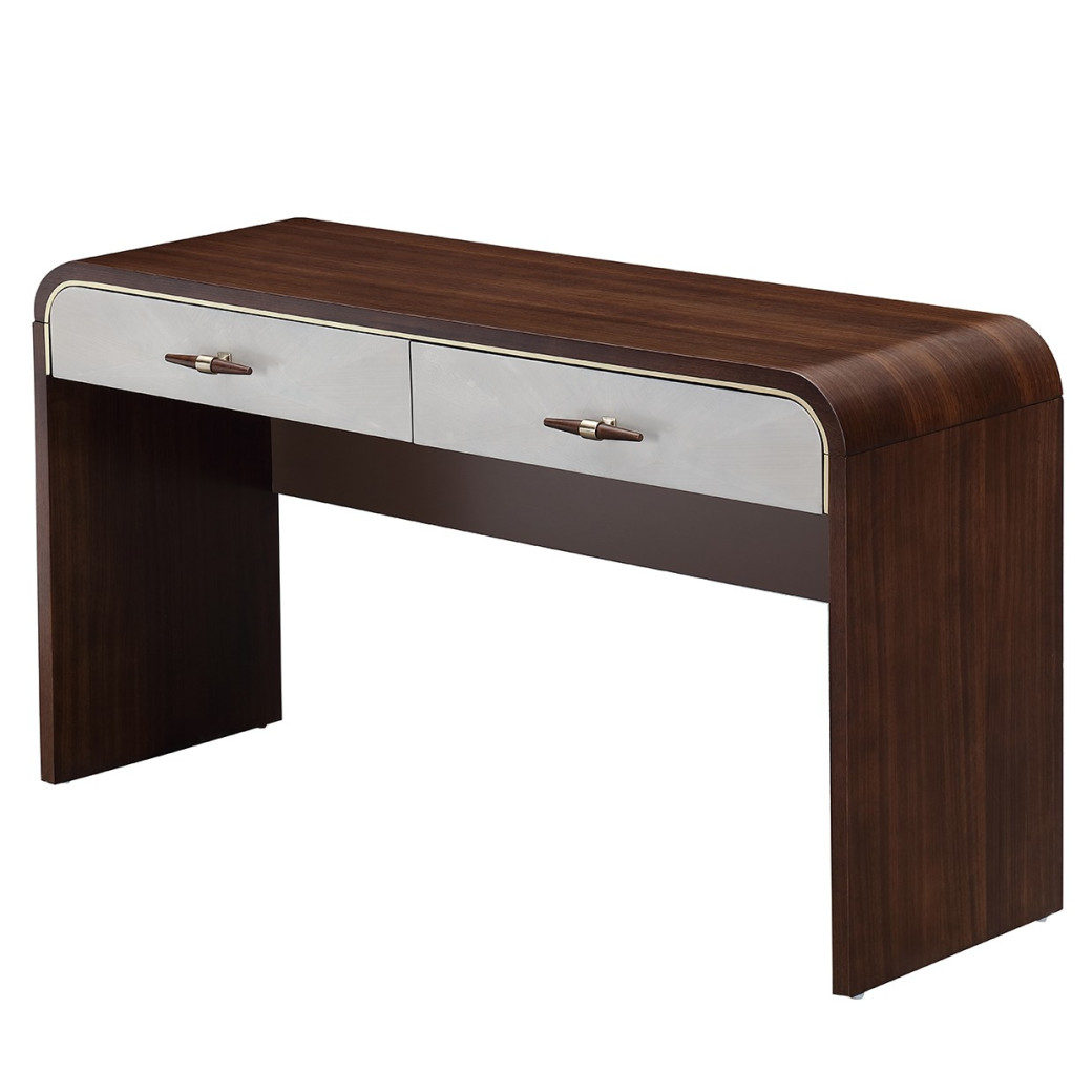 Vanity Desk Walnut Houston Collection by Michael Amini 9095058-416