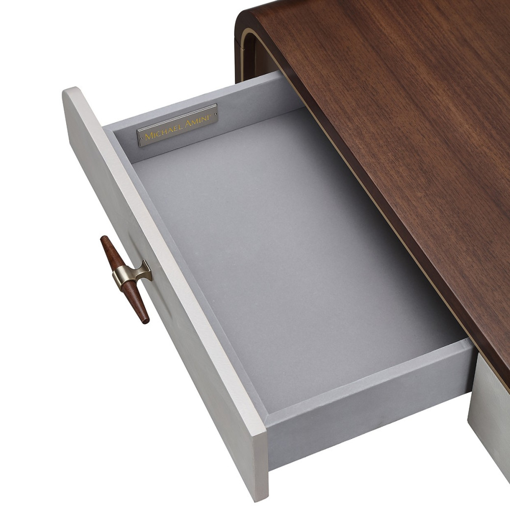 Vanity Desk Walnut Houston Collection by Michael Amini 9095058-416