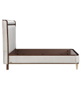 Eastern King Channel Tufted Panel Bed 3pc Walnut Houston Collection by Michael Amini  9095000EK3-416