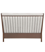 Eastern King Channel Tufted Panel Bed 3pc Walnut Houston Collection by Michael Amini  9095000EK3-416