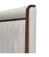 Eastern King Channel Tufted Panel Bed 3pc Walnut Houston Collection by Michael Amini  9095000EK3-416