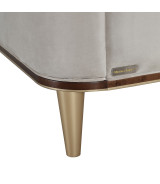Eastern King Channel Tufted Panel Bed 3pc Walnut Houston Collection by Michael Amini  9095000EK3-416
