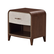 1-Drawer Nightstand Walnut Houston Collection by Michael Amini  9095040-416