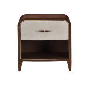 1-Drawer Nightstand Walnut Houston Collection by Michael Amini  9095040-416