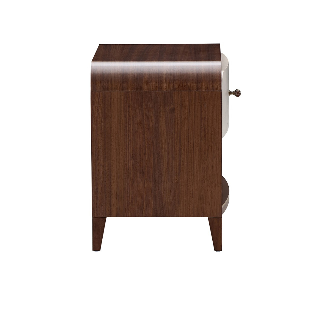 1-Drawer Nightstand Walnut Houston Collection by Michael Amini  9095040-416