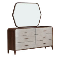 Dresser with Mirror Walnut Houston Collection by Michael Amini 9095050SA-260-416