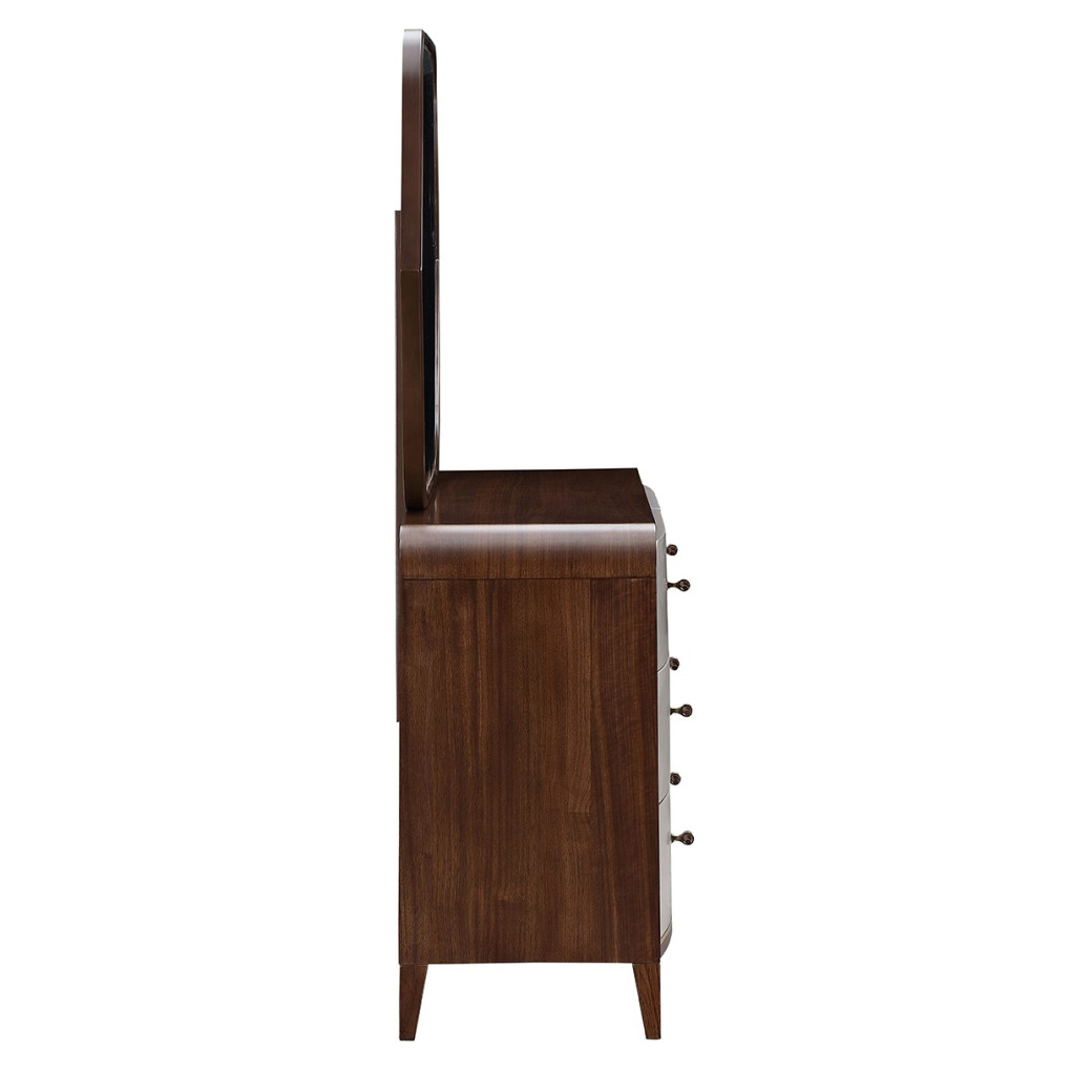 Dresser with Mirror Walnut Houston Collection by Michael Amini 9095050SA-260-416