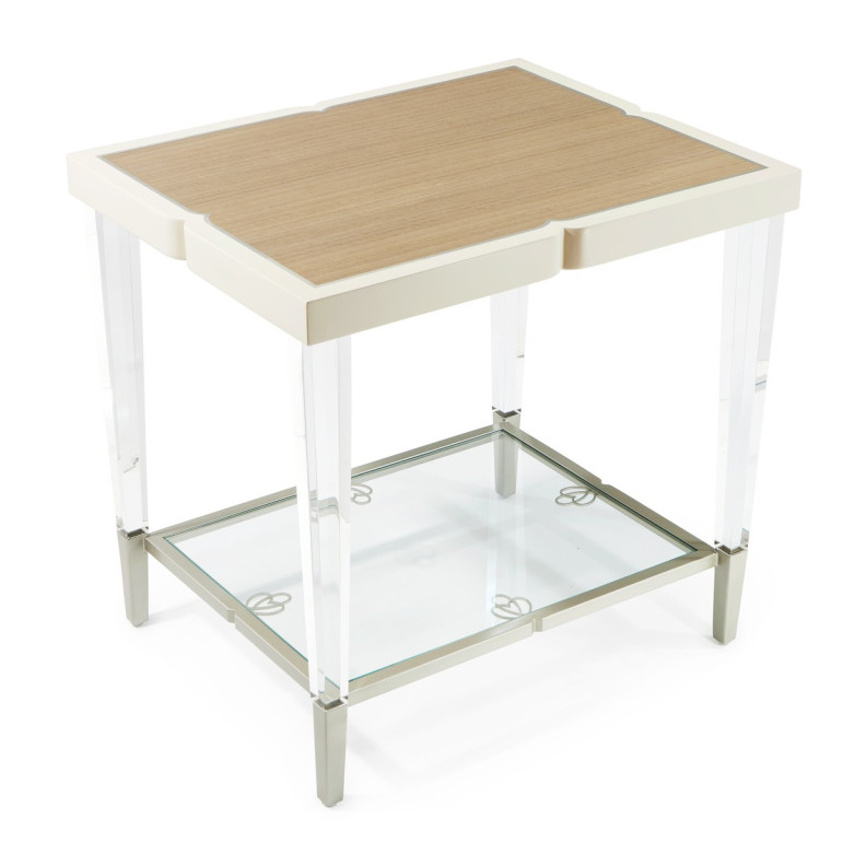 End Table Pearl Finish Camden Court Collection by Michael Amini  9005202-126
