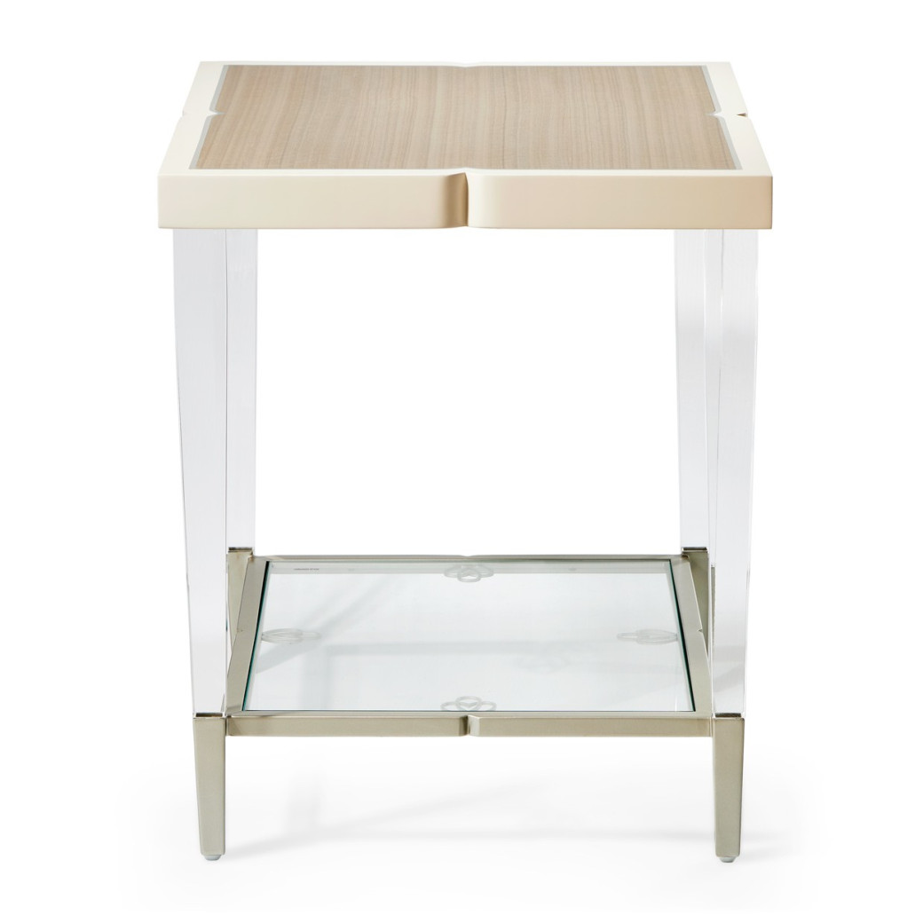 End Table Pearl Finish Camden Court Collection by Michael Amini  9005202-126