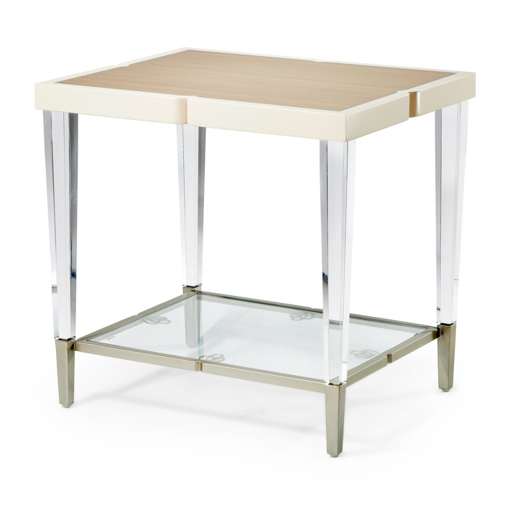 End Table Pearl Finish Camden Court Collection by Michael Amini  9005202-126
