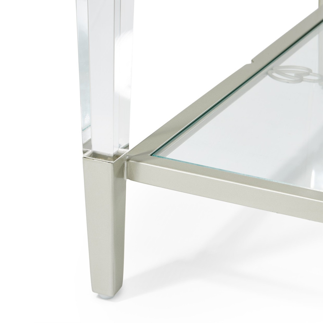 End Table Pearl Finish Camden Court Collection by Michael Amini  9005202-126