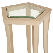 Chairside Table Medium Champagne Finish La Rachelle Collection by Michael Amini  9034225-136