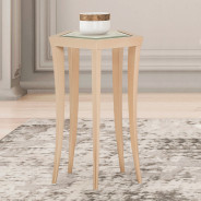 Chairside Table Medium Champagne Finish La Rachelle Collection by Michael Amini  9034225-136