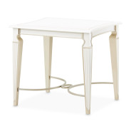 End Table Creamy Pearl Finish La Marisia Collection By Michael Amini  9089202-112