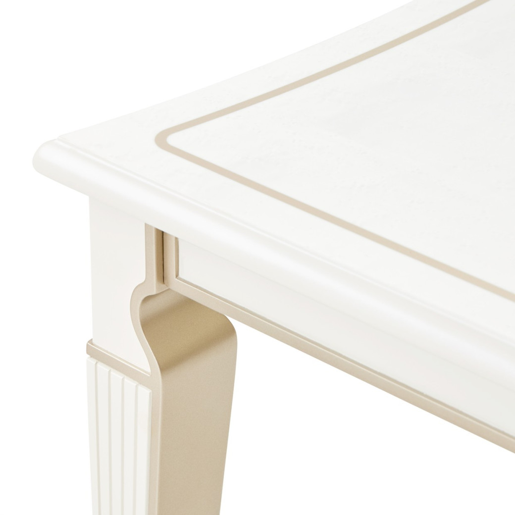 End Table Creamy Pearl Finish La Marisia Collection By Michael Amini  9089202-112
