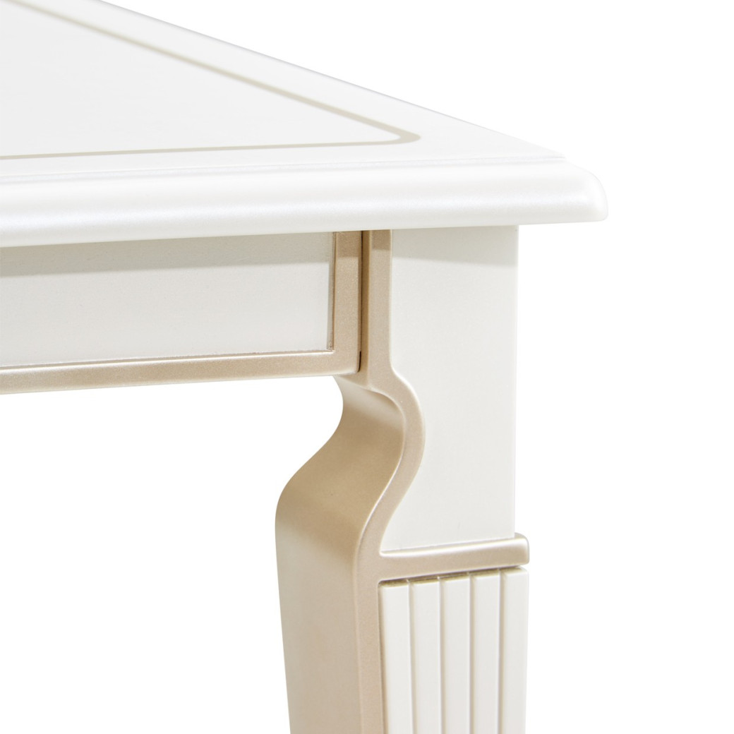 End Table Creamy Pearl Finish La Marisia Collection By Michael Amini  9089202-112