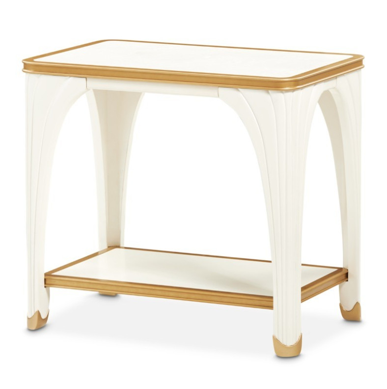 Rect. End Table Creamy Pearl La Terrazza Collection by Michael Amini  9092202-112