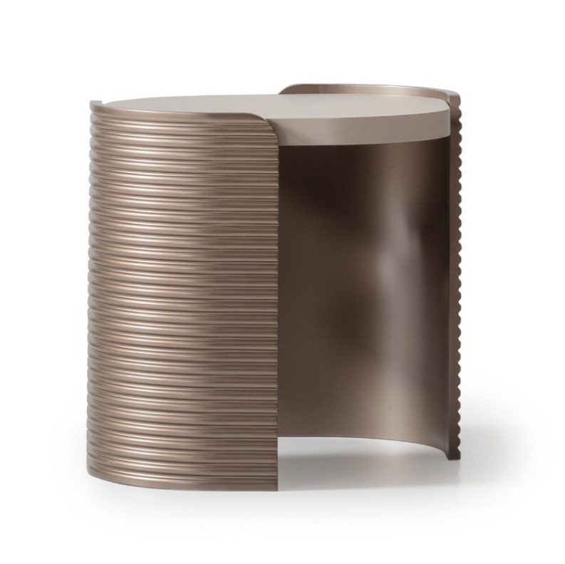 End Table Rich Champagne Finish Mod Dream Collection by Michael Amini  LFR-MDRM202-142