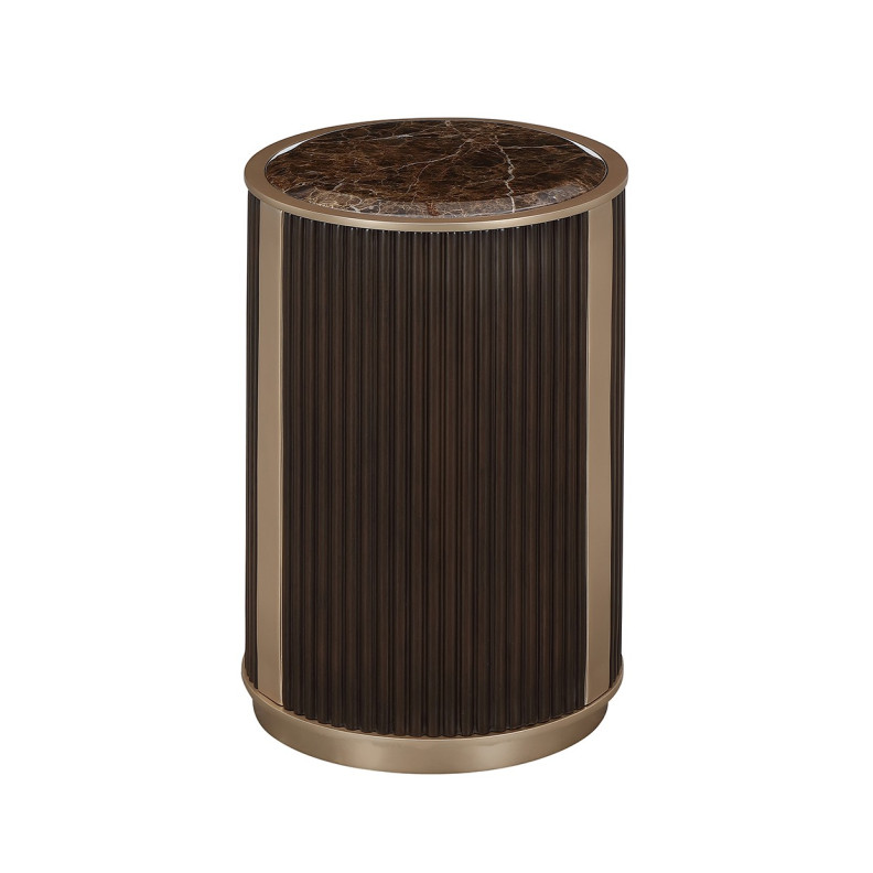 Chairside Table Medium Espresso West Kensington Collection by Michael Amini 9096222-417