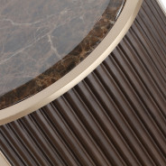 Chairside Table Medium Espresso West Kensington Collection by Michael Amini 9096222-417