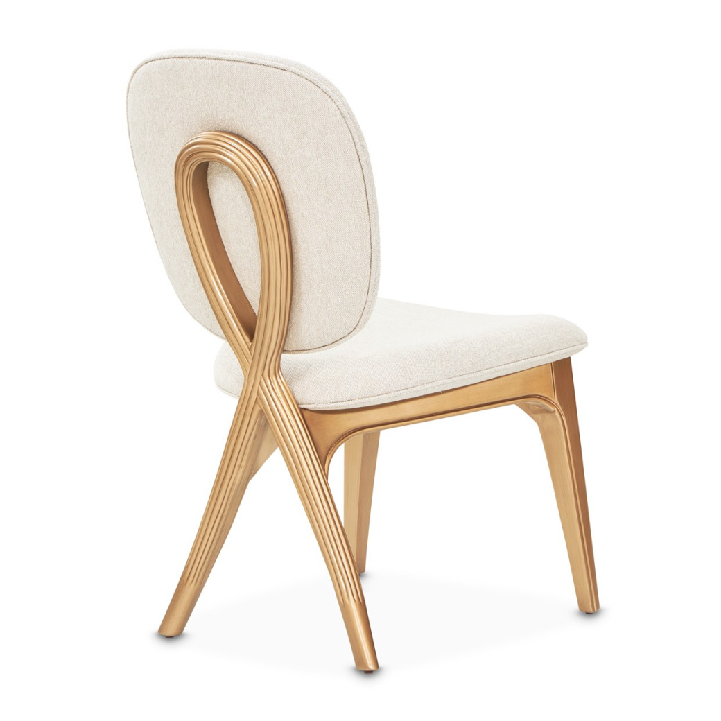 Vanity Chair Warm Pecan Camellia Field Collection by Michael Amini  9090244-400