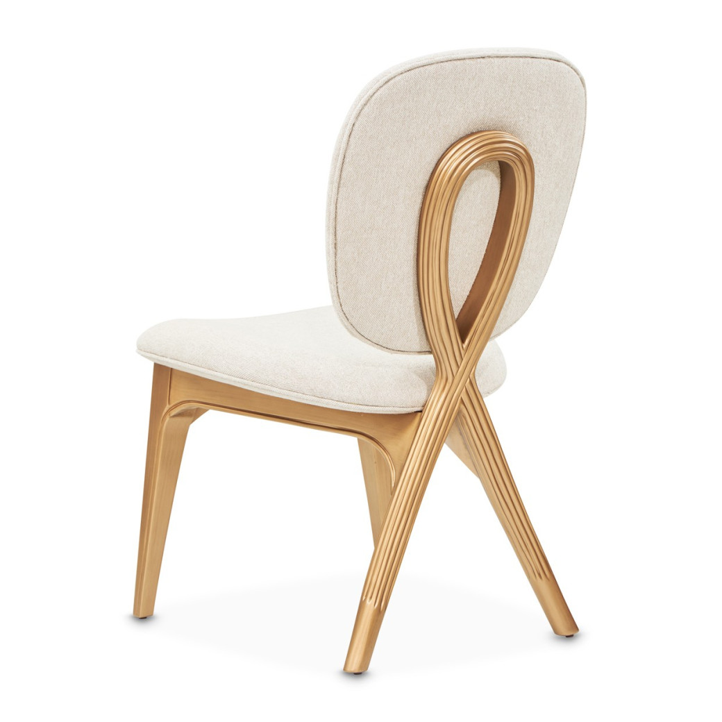 Vanity Chair Warm Pecan Camellia Field Collection by Michael Amini  9090244-400